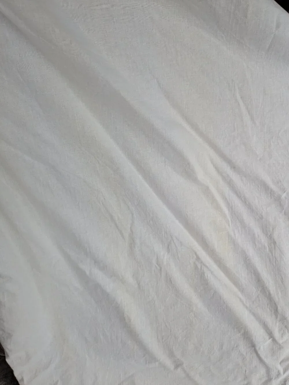 Pair of Pottery Barn Gold Silk Dupioni Lined Curtain Panels Flawed Marked 50x96
